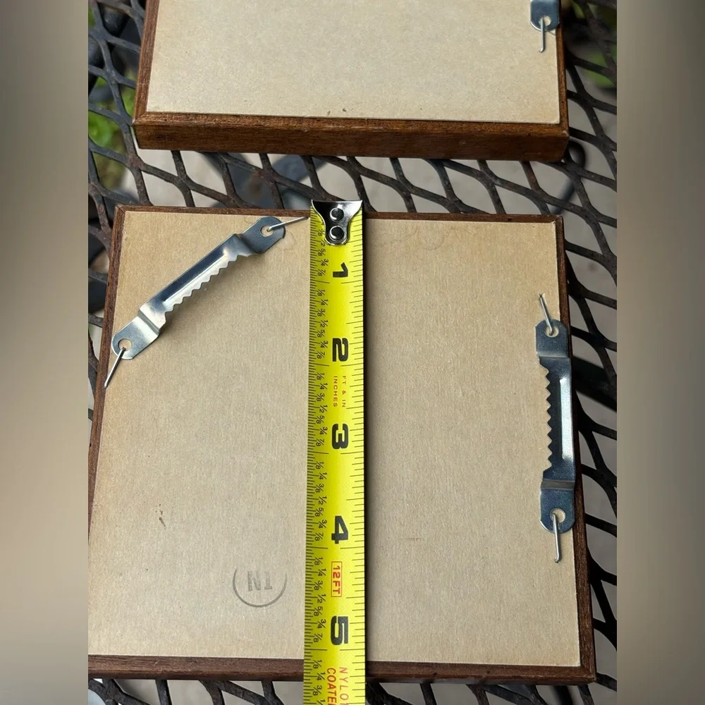 Wooden Framed 5” wall Mirrors set of 2.